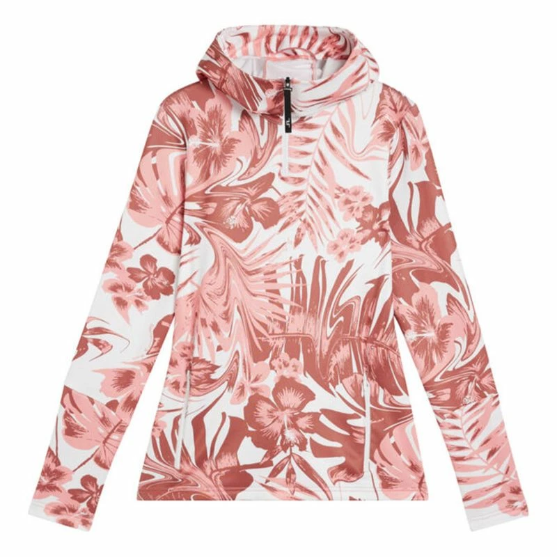 J. Lindeberg Women's Aerial Print 1/4 Zip Hoodie 3 J. Lindeberg Women's Aerial Print 1/4 Zip Hoodie
