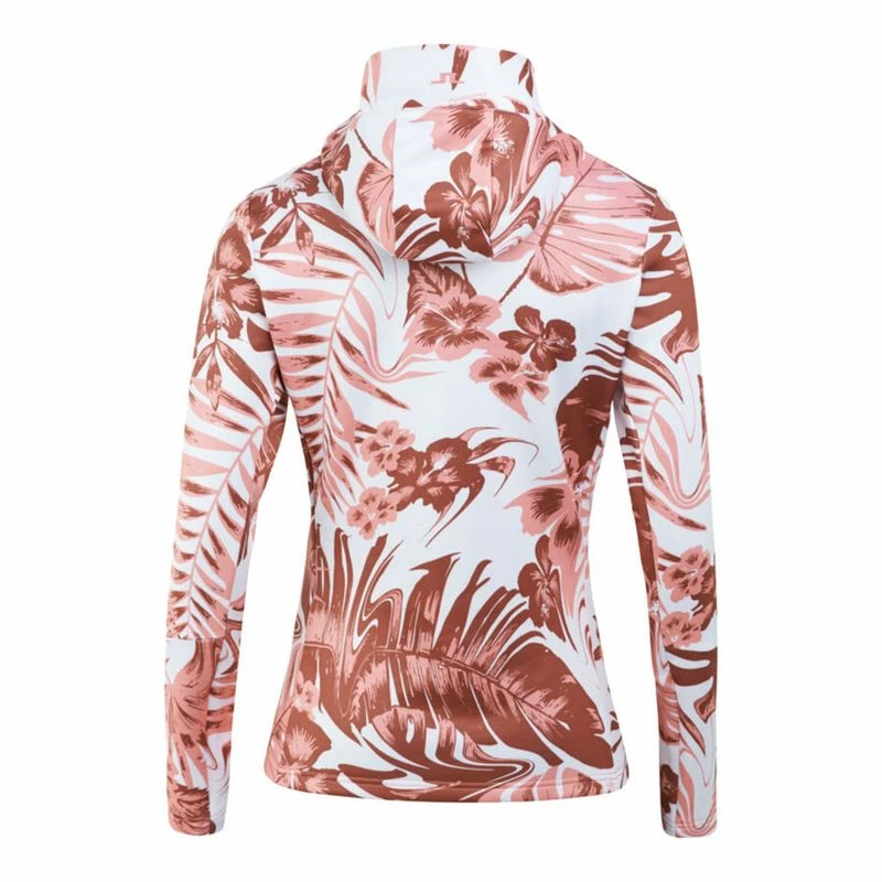 J. Lindeberg Women's Aerial Print 1/4 Zip Hoodie 4 J. Lindeberg Women's Aerial Print 1/4 Zip Hoodie - Image 2