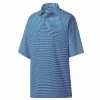FootJoy Men&apos;s Heather Pinstripe Lisle Polo -GOIF SHOP 10482468 800 auto