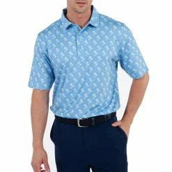 Bobby Jones Men&apos;s Performance Palm Tree Print Jersey Polo