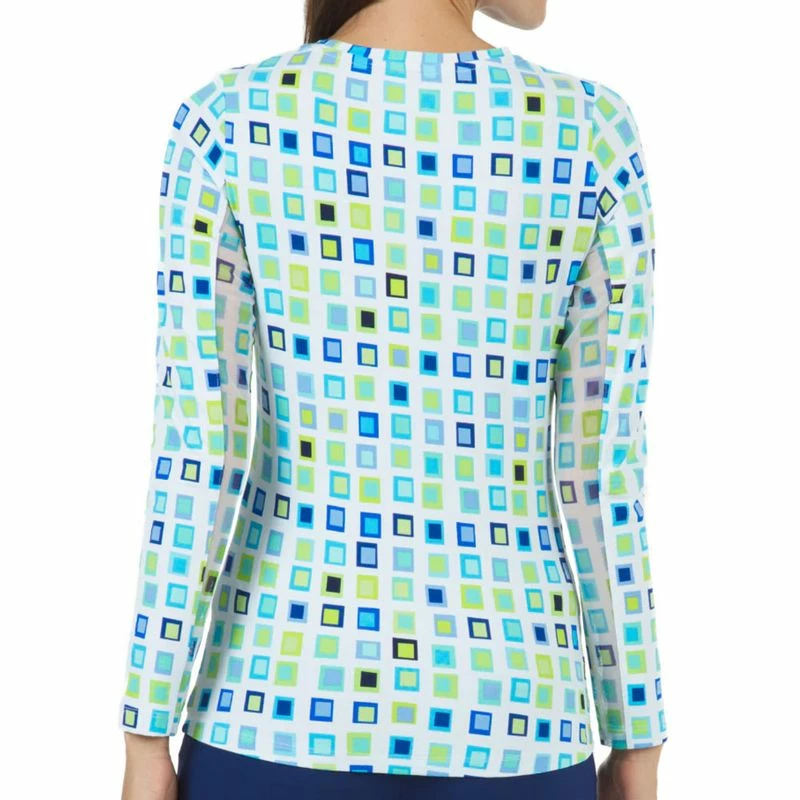 IBKUL Women's Eloise Print Long Sleeve Crew Neck Top 4 IBKUL Women's Eloise Print Long Sleeve Crew Neck Top - Image 2