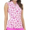 IBKUL Women&apos;s Kiss Me Kate Print Sleeveless Polo -GOIF SHOP 9829831 800 auto