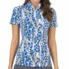 IBKUL Women&apos;s Kamila Print Short Sleeve Mock Neck Top -GOIF SHOP 9829843 800 auto