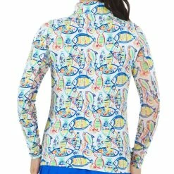 IBKUL Women&apos;s Izzy Print Long Sleeve Mock Neck Top -GOIF SHOP 9830338 800 auto