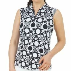 IBKUL Women's Elise Print Sleeveless Polo