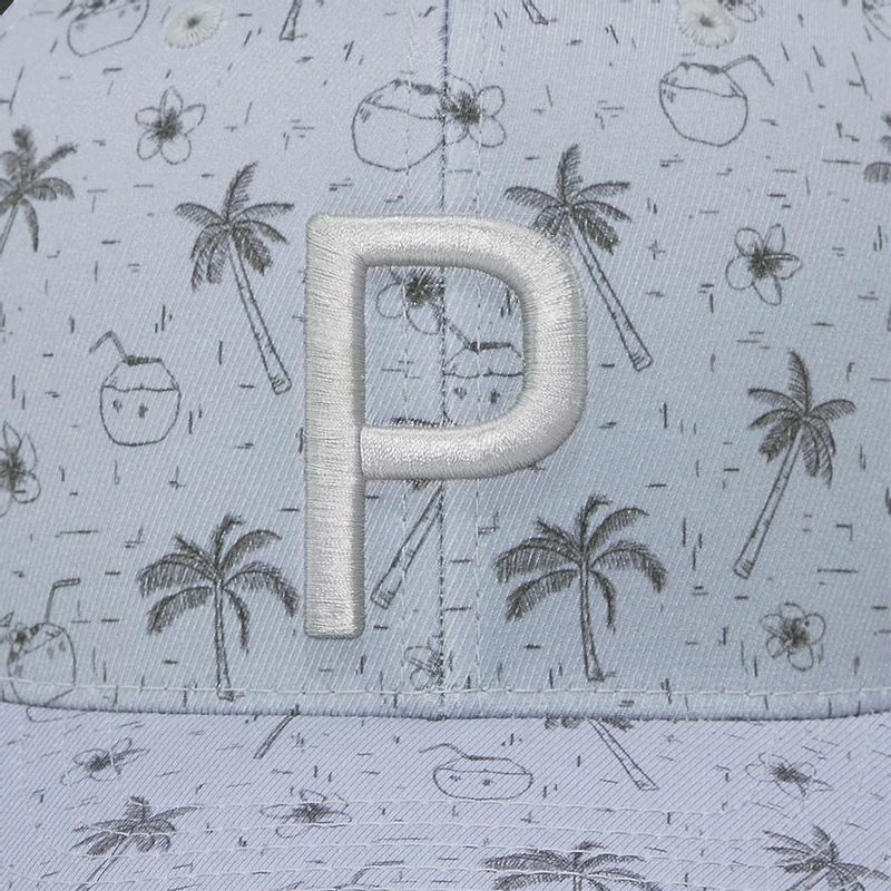 PUMA Men's Tropical Bliss P Trucker Snapback Hat 5 PUMA Men's Tropical Bliss P Trucker Snapback Hat - Image 3