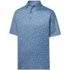 FootJoy Men&apos;s Terrazzo Print Lisle Self Collar Golf Polo -GOIF SHOP 9968695 800 auto