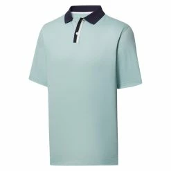 FootJoy Men's Solid Stretch Pique With Stripe Placket Polo